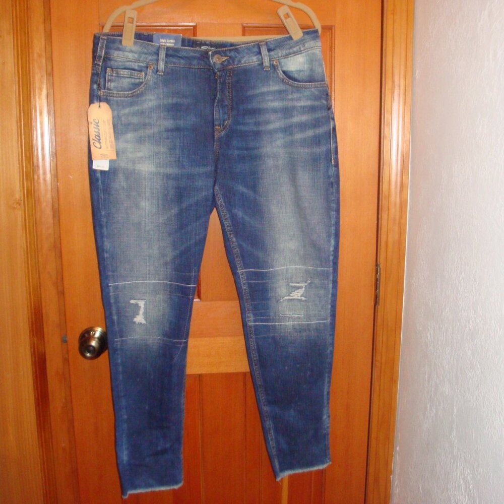 SILVER BRAND GIRLFREND JEANS SIZE 16   L 27  INDIGO - NWT